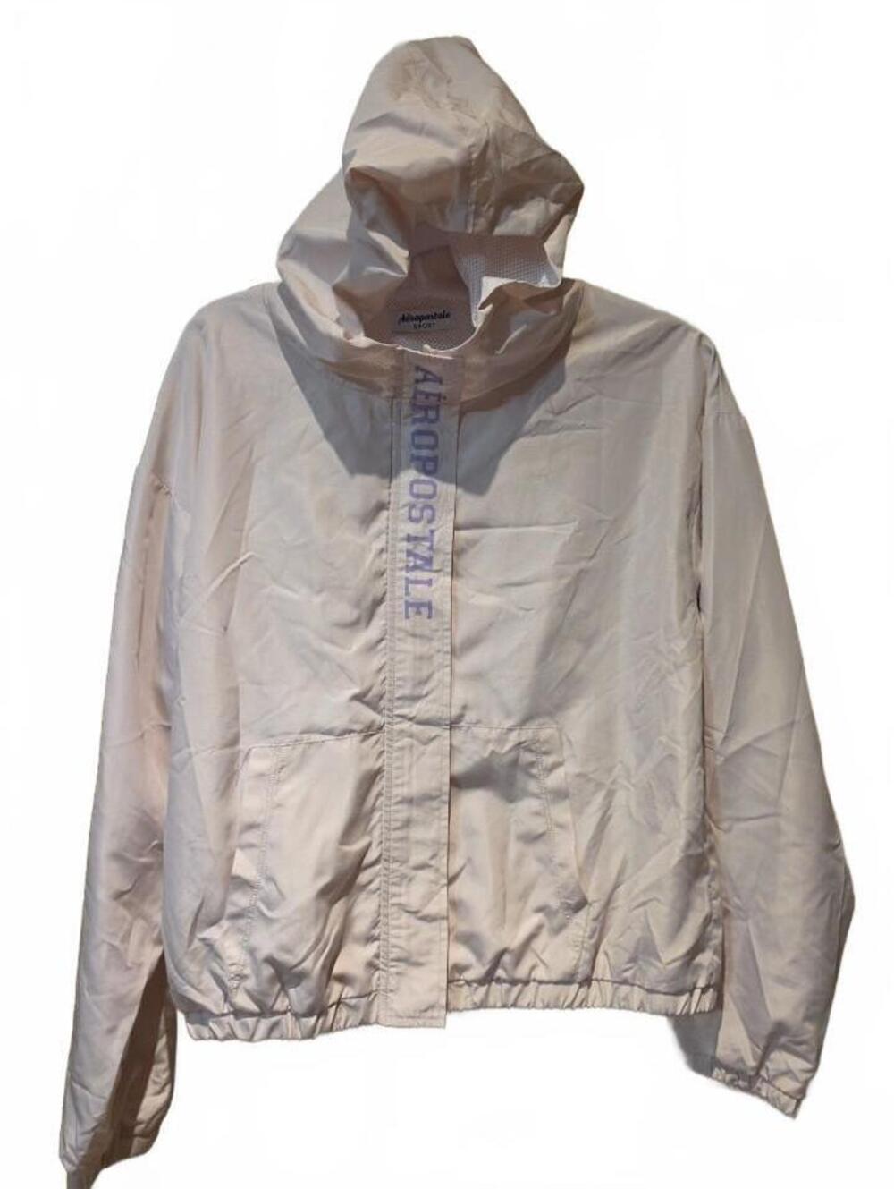 AEROPOSTALE Women's Light Pink Hooded Lightweight Windbreaker Jacket Size M